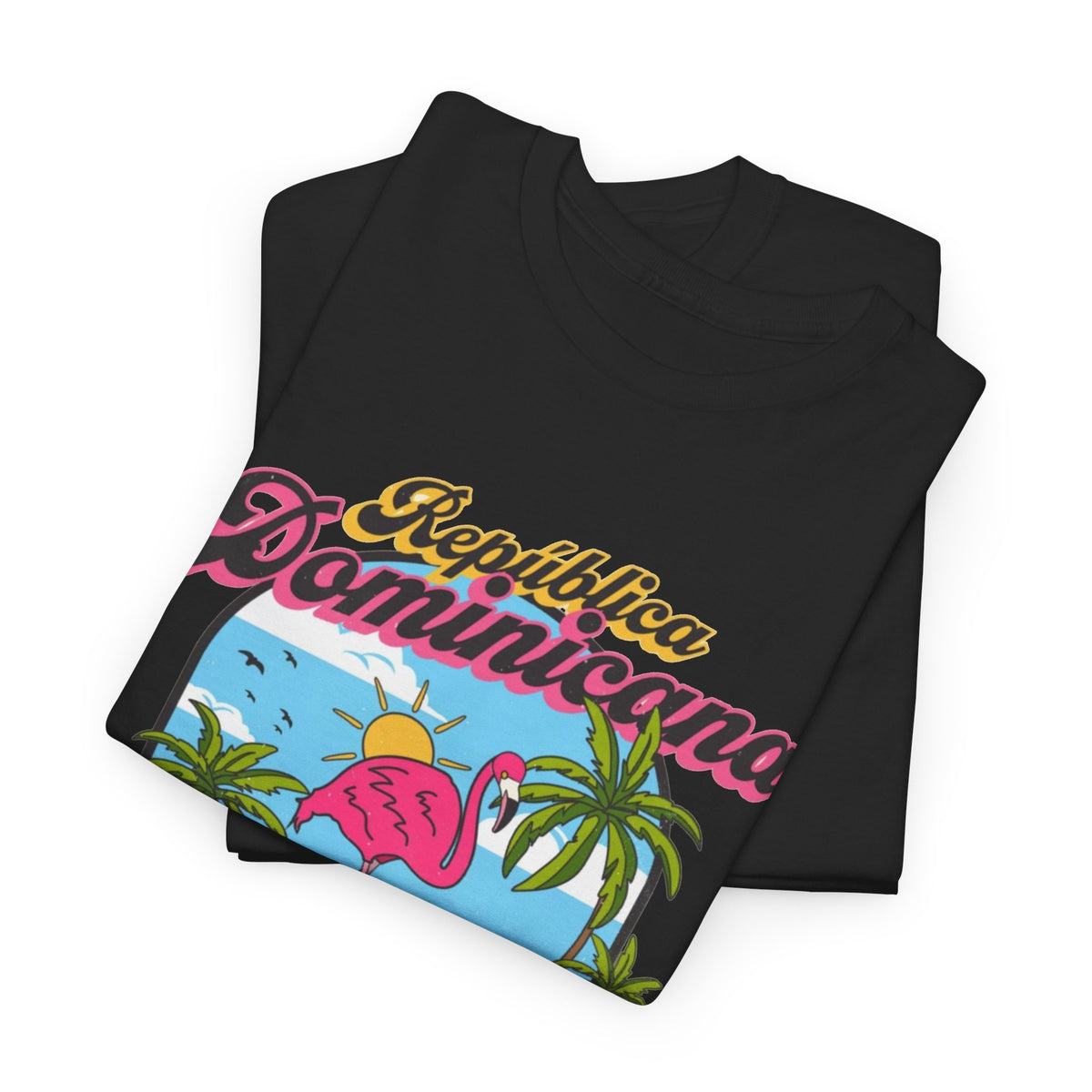 Dominican Republic T-Shirt Retro Graphic Men's Heavy Cotton Tee
