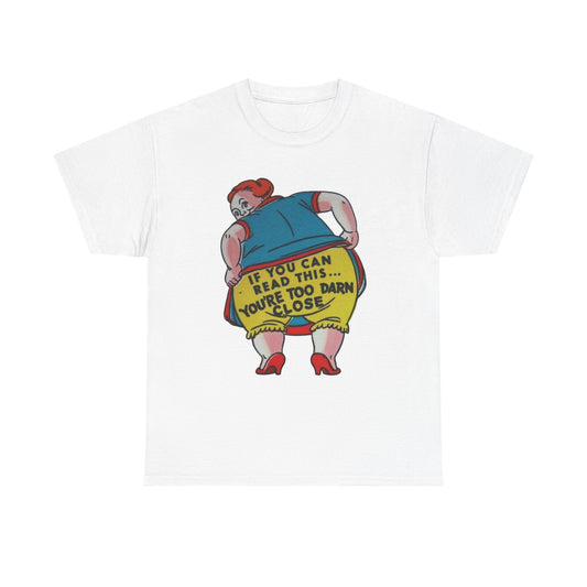 If You Can Read This Funny Hilarious Jokes Graphic T-Shirt Unisex Heavy Cotton