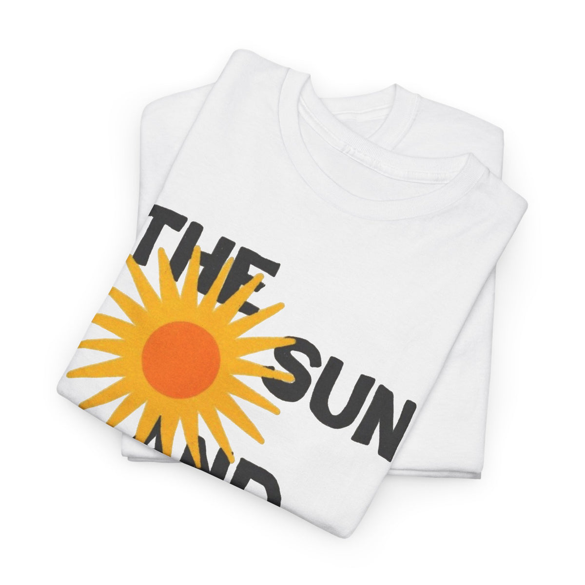 The Sun And The Sea Graphic T Shirt Retro Men's Heavy Cotton Tee