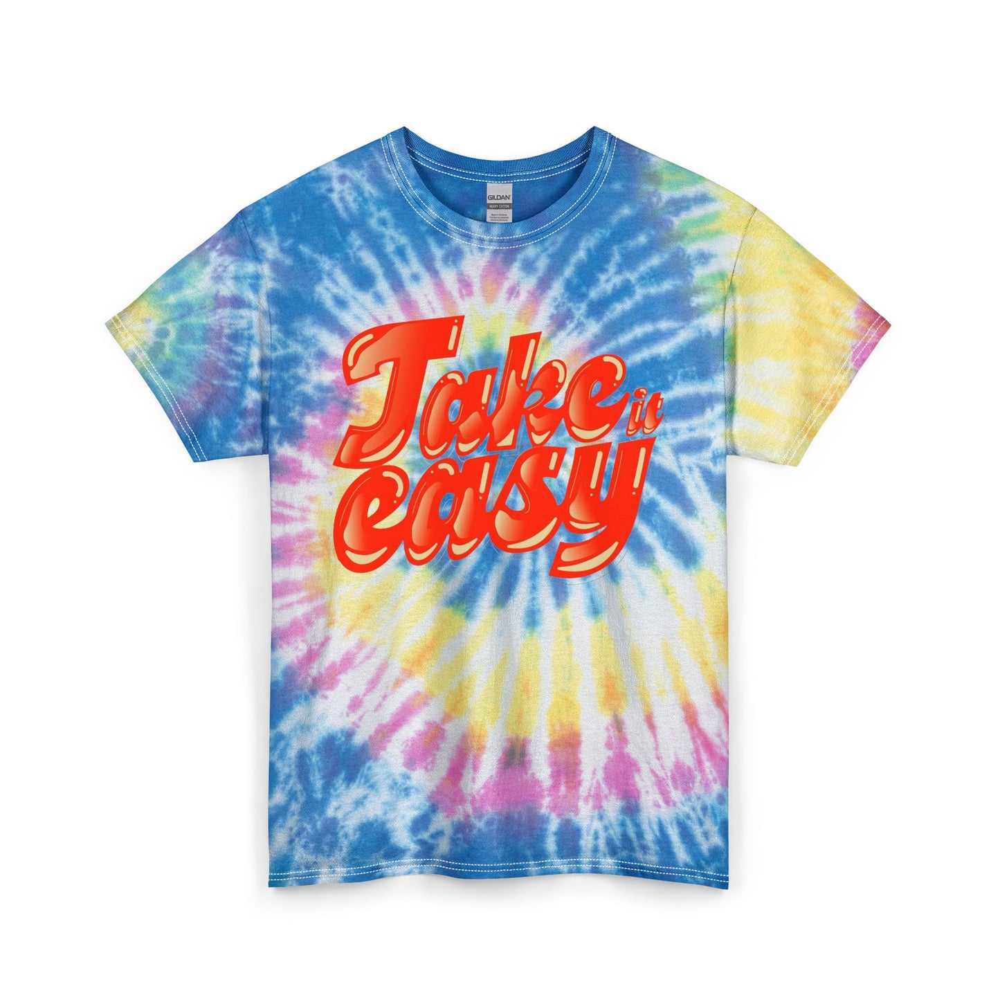 Take It Easy Graphic T Shirt Unisex Tie Dye Cotton Tee Gift