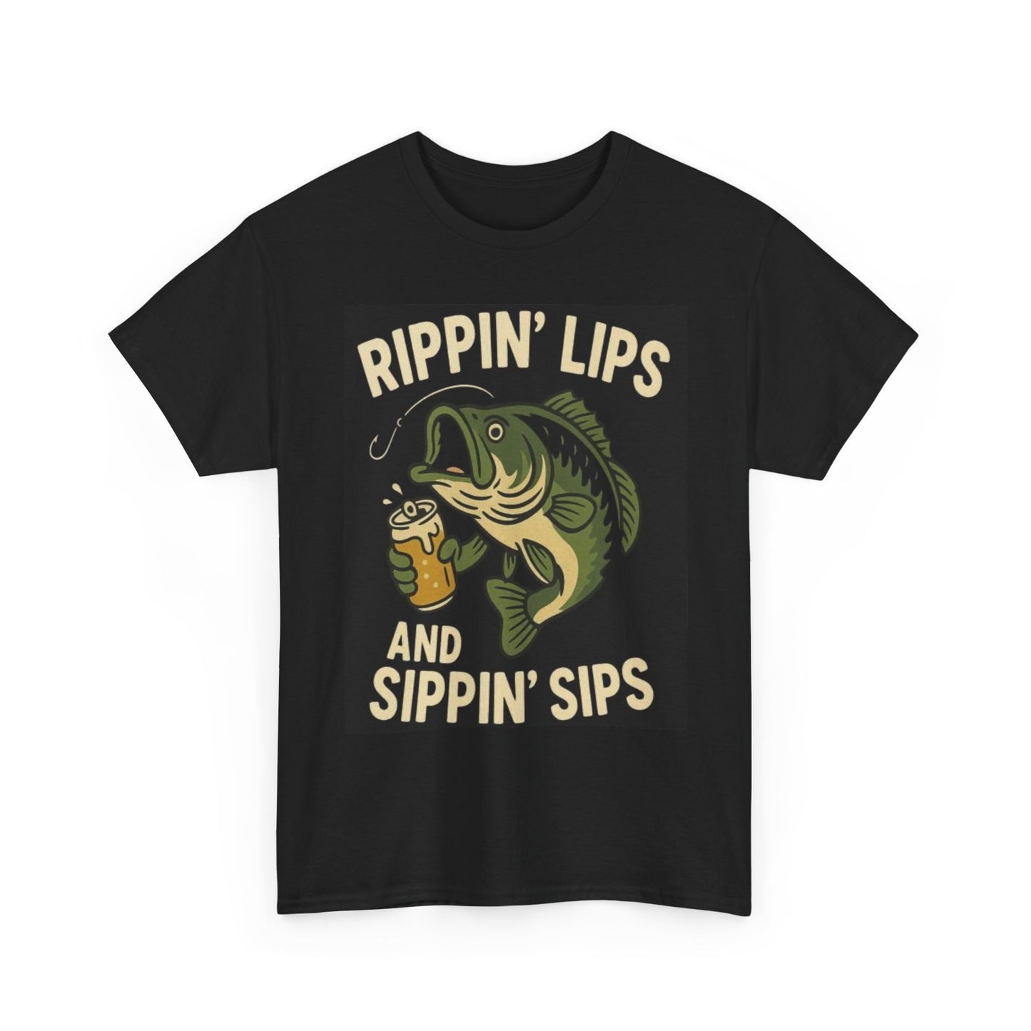 Funny Fishing T Shirt Outdoors Camping Unisex Heavy Cotton Tee