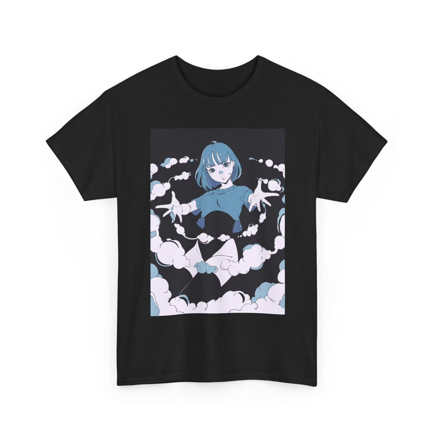 Waifu Anime T-shirt Girl Graphic Cartoon Retro Gaming Unisex Heavy Tee Gamer op
