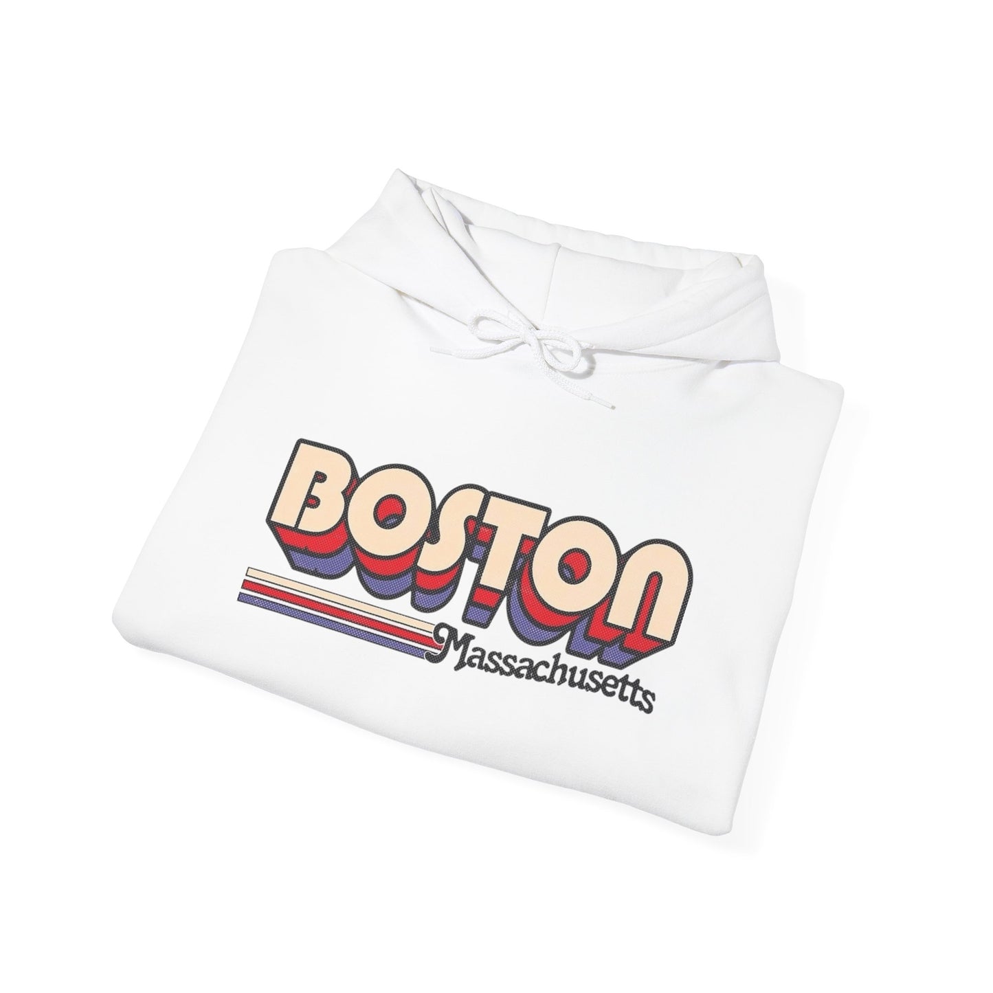 Boston Massachusetts Logo Graphic Hoodie Heavy Blend™ NEW Sweatshirt