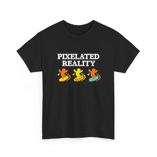 Pixelated Reality Gaming Graphic T Shirt Men's Vintage Arcade Heavy Cotton Tee