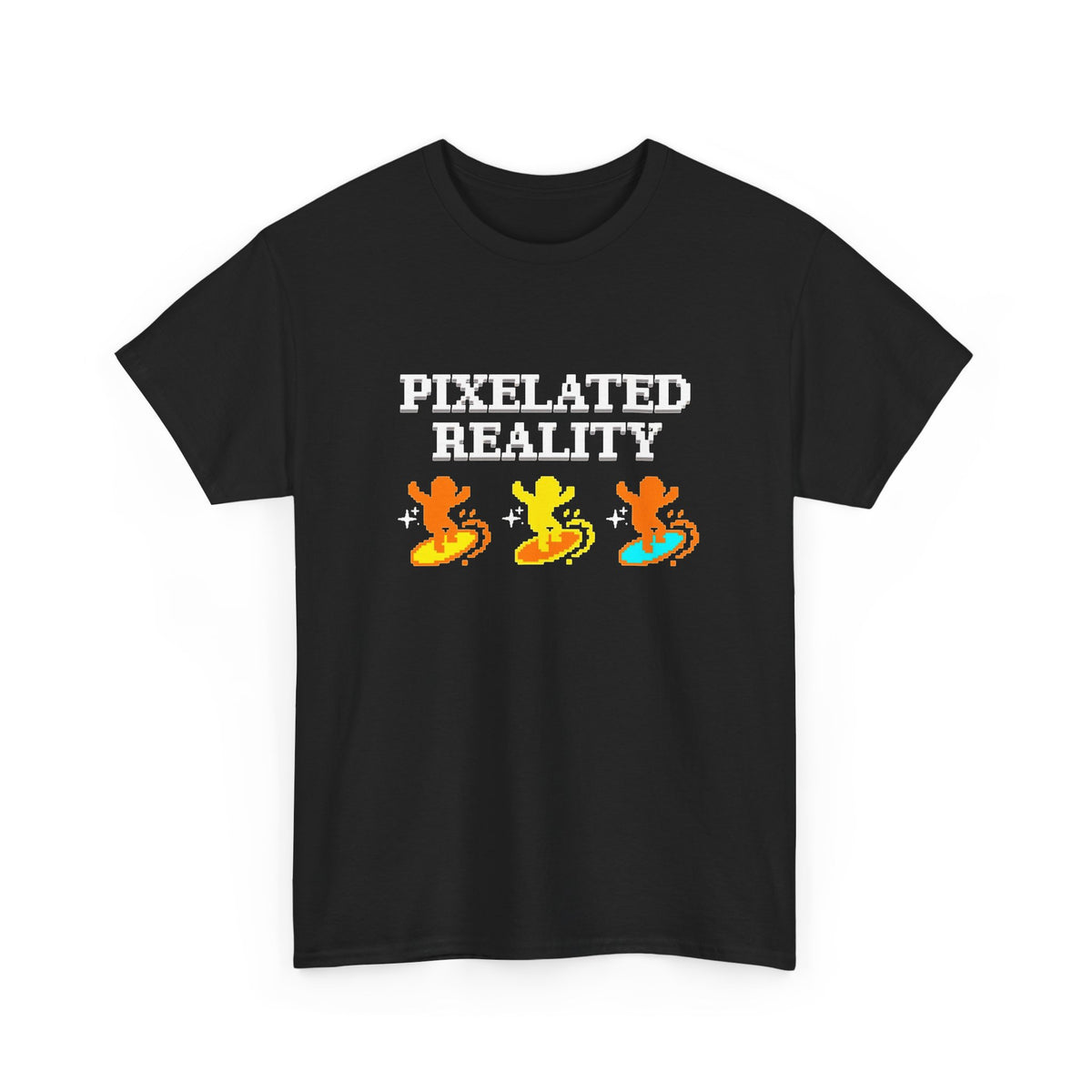 Pixelated Reality Gaming Graphic T Shirt Men's Vintage Arcade Heavy Cotton Tee