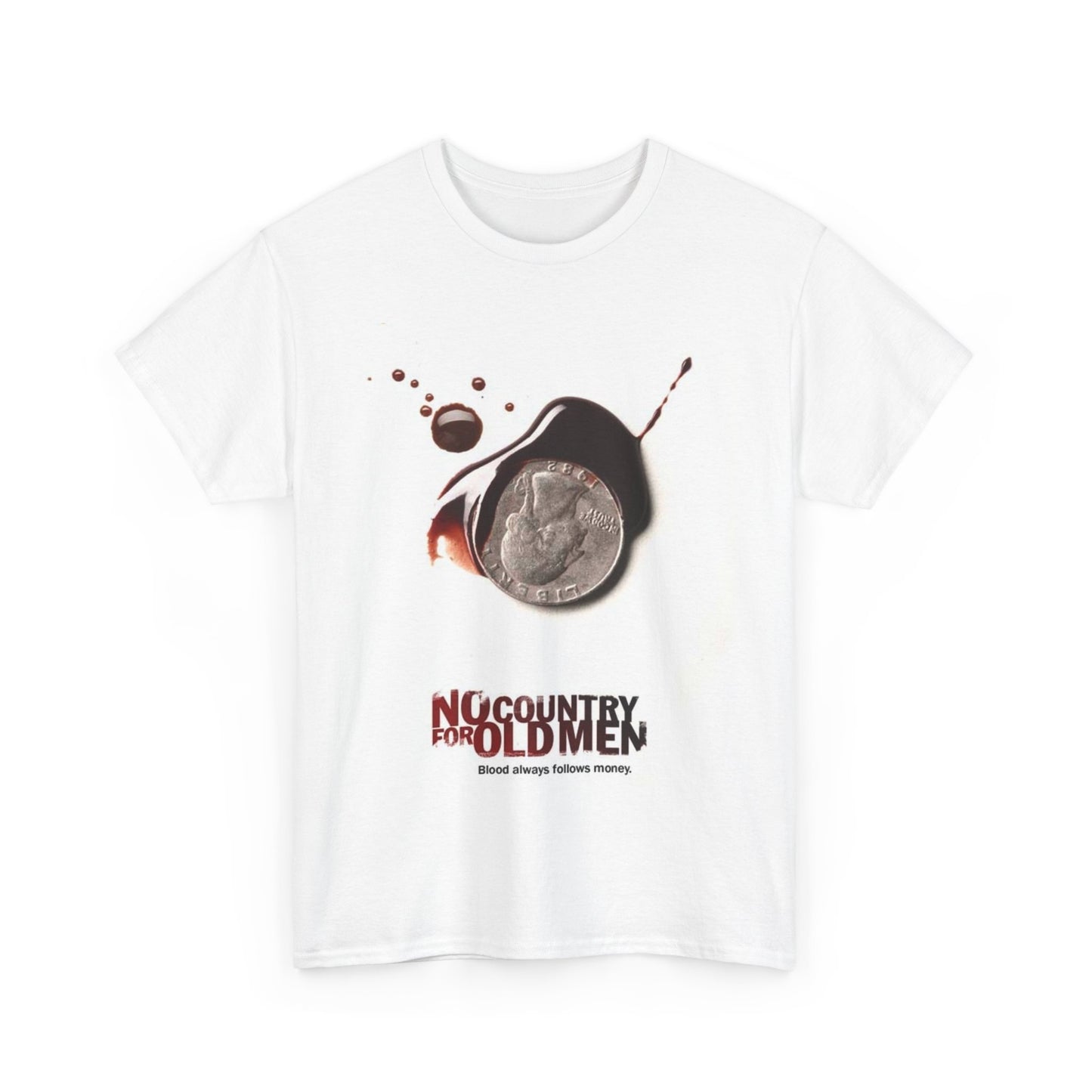 No Country For Old Men Shirt Retro New Movie Poster Unisex Heavy Cotton Tee