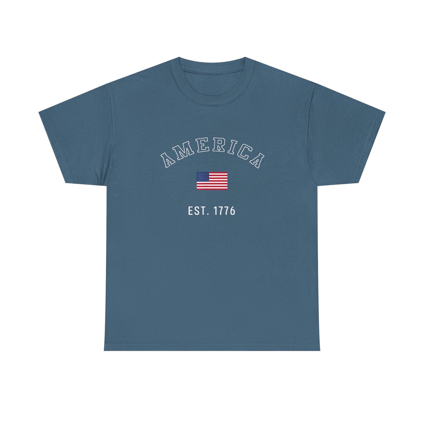 America EST 1776 Graphic T Shirt ADULT NEW
