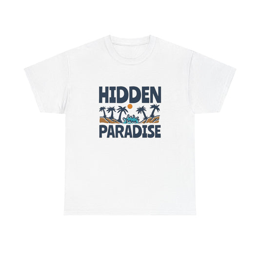 Hidden Paradise Graphic T Shirt NEW Adult Unisex Heavy Cotton Tee