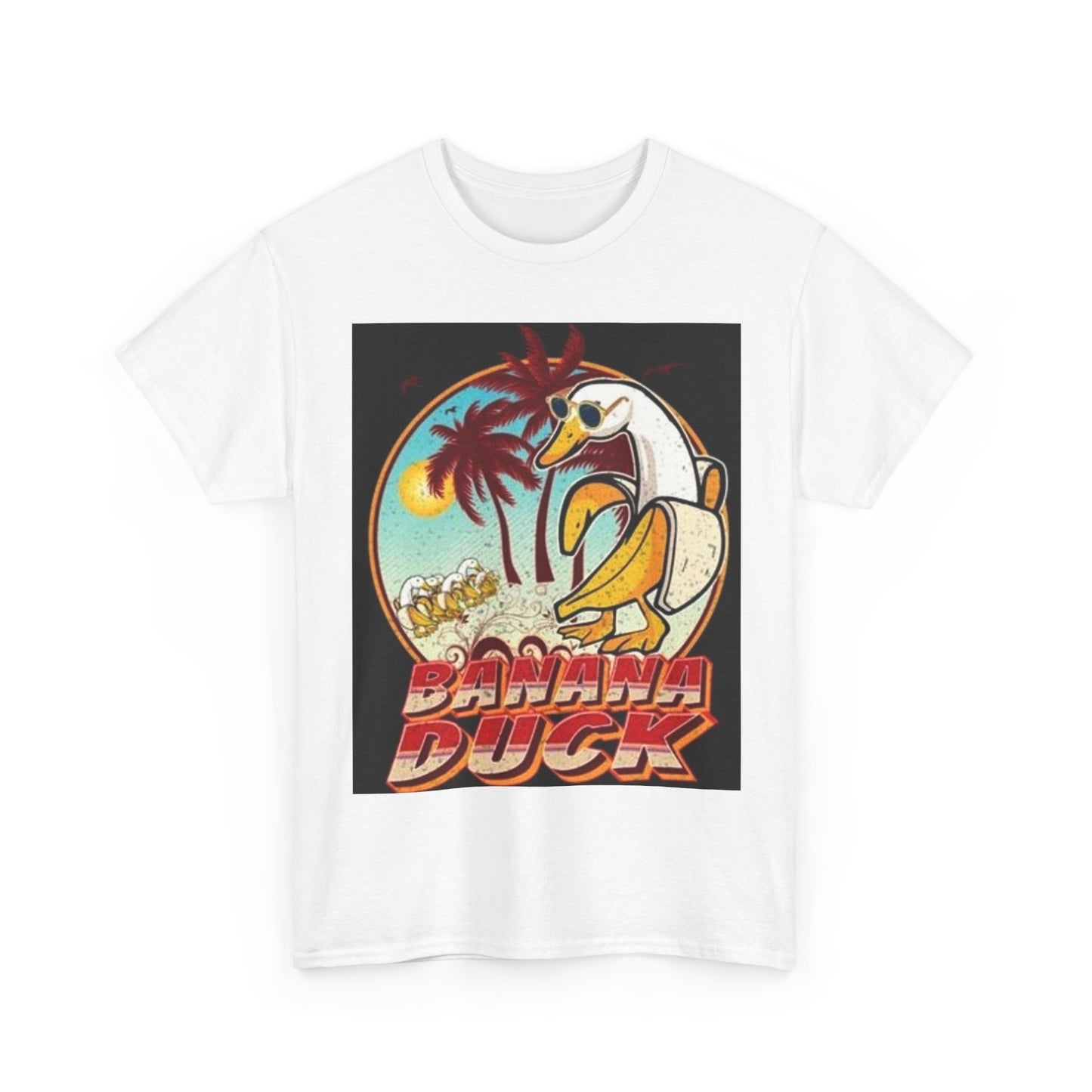 Duck hunting shirt fishing banana funny vintage Unisex Heavy Cotton Tee