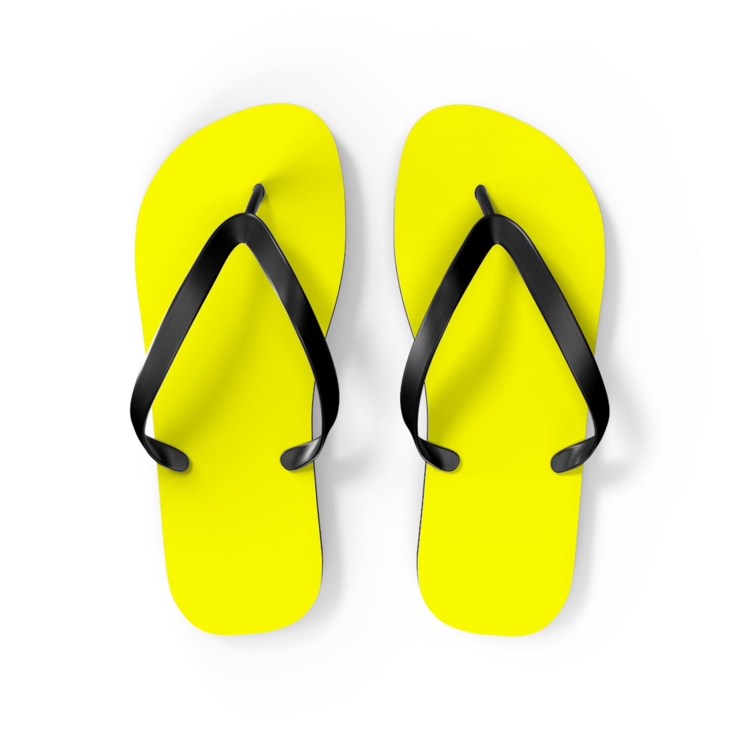 Bright Yellow Flip Flops, Sandals Slides, Summer Footwear, Brand New