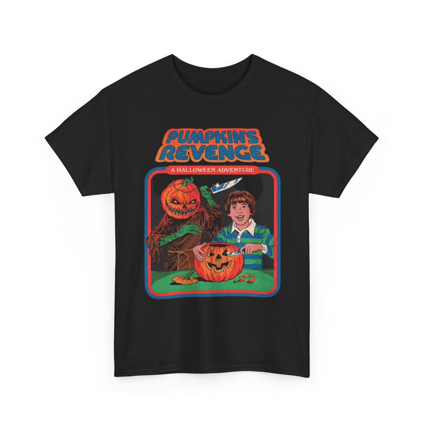 Pumpkins Revenge Graphic T Shirt Funny Halloween Vintage Unisex Heavy Cotton Tee