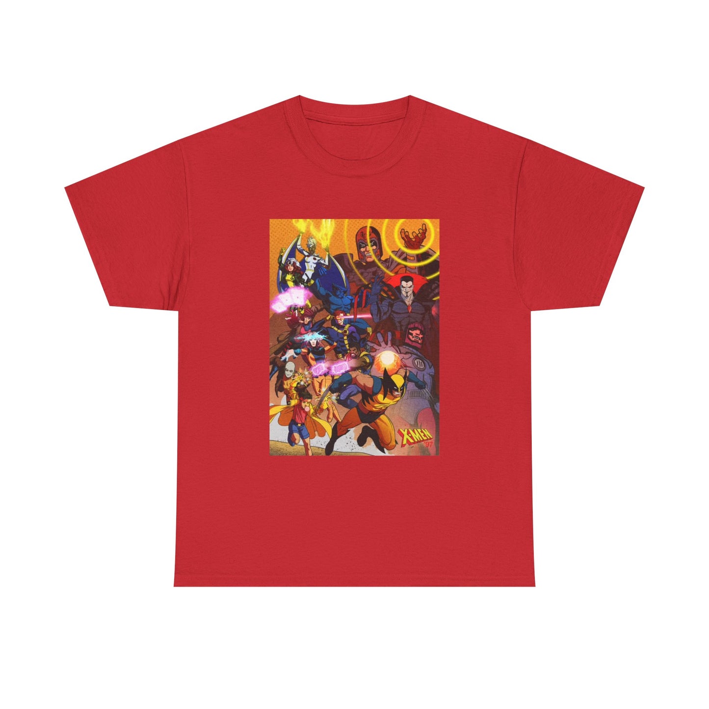 Cartoon Graphic Tee Xmen Comic Book Retro Vintage Tee Unisex Heavy Cotton Tee