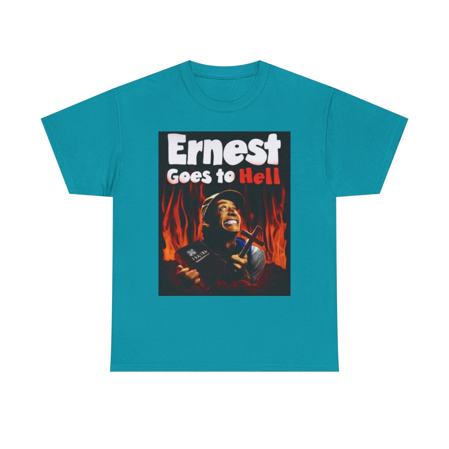 Ernest Goes To Hell Graphic T Shirt Funny Vintage Poster Unisex Heavy Cotton Tee
