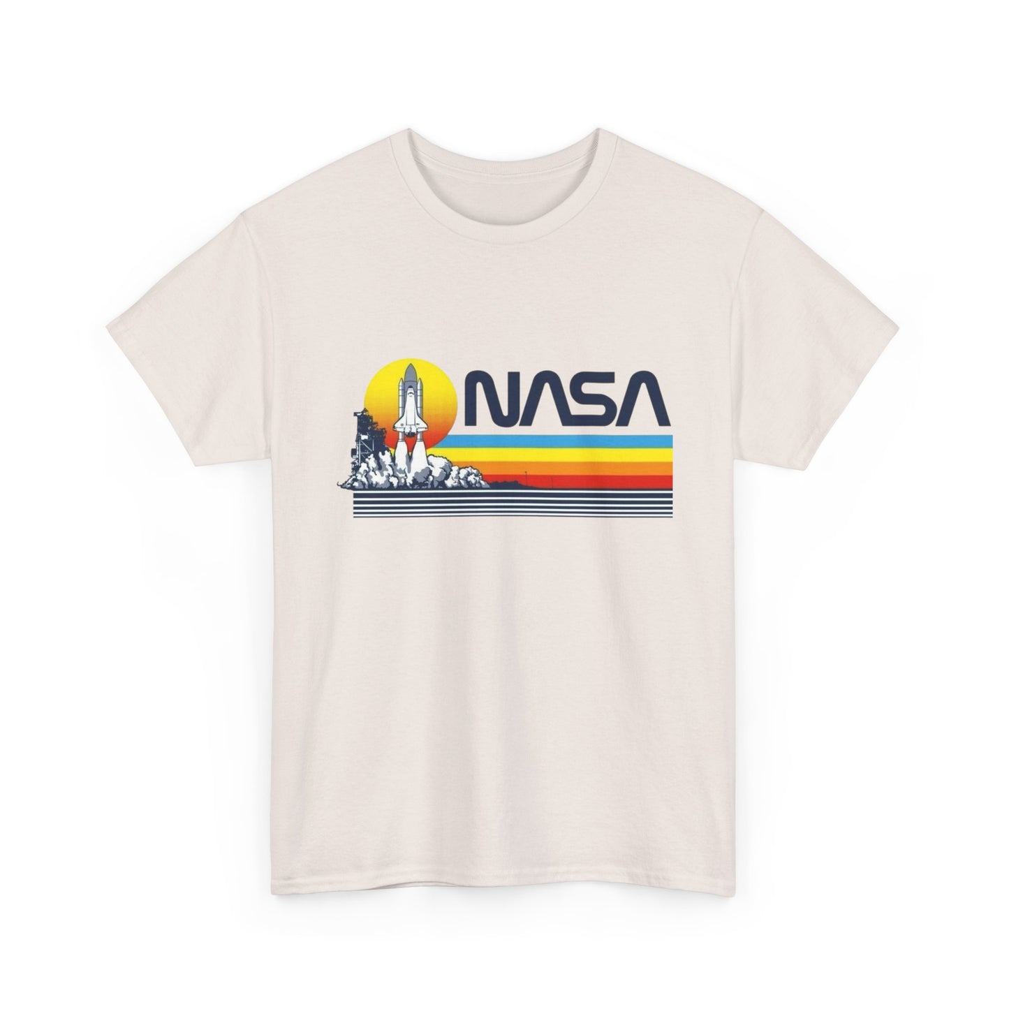NASA Retro Graphic T Shirt Men's Heavy Cotton Tee
