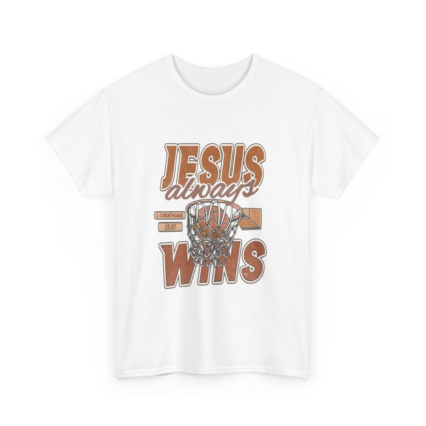 Jesus Always Wins Graphic T Shirt Unisex Heavy Cotton Tee