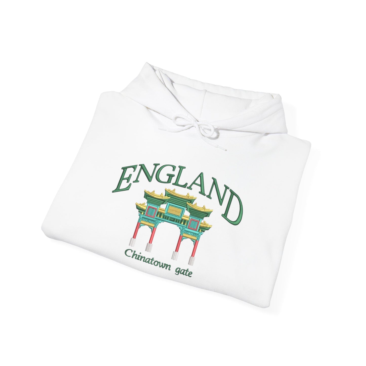 England China Town Gate Graphic Hoodie Heavy Blend Sweatshirt NEW