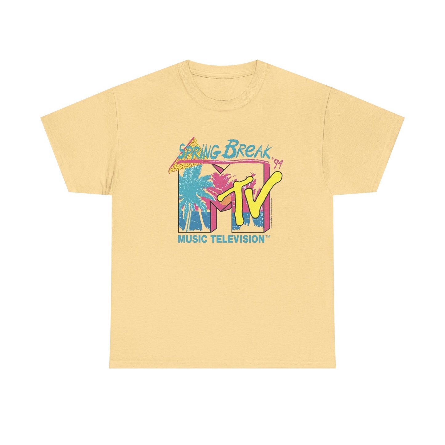 MTV Spring Break 1994 Vintage Graphic T-Shirt Unisex Heavy Cotton Tee