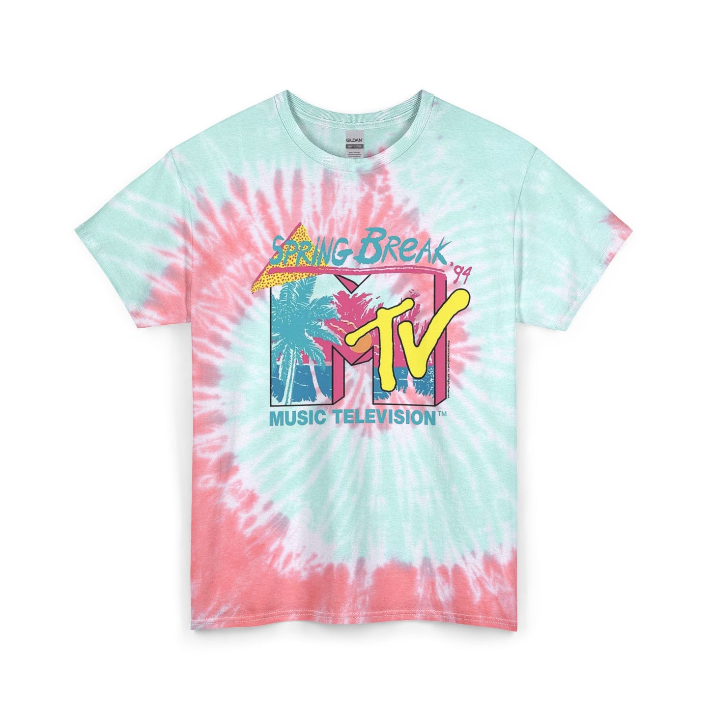 MTV Spring Break 90s Vintage Graphic T Shirt Unisex Tie Dye Cotton Tee Gift