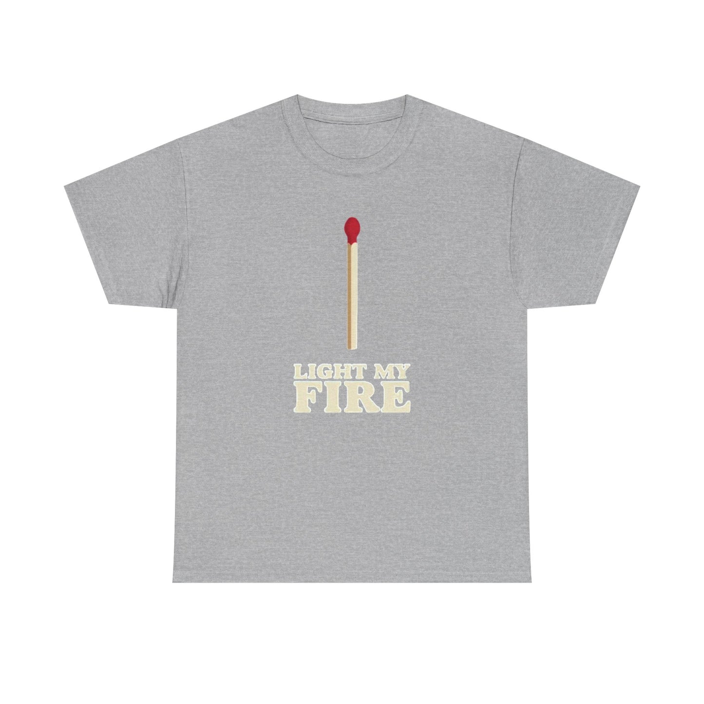 The Doors Tshirt Light My Fire Rock Retro Unisex Heavy Cotton Tee Vintage Funny