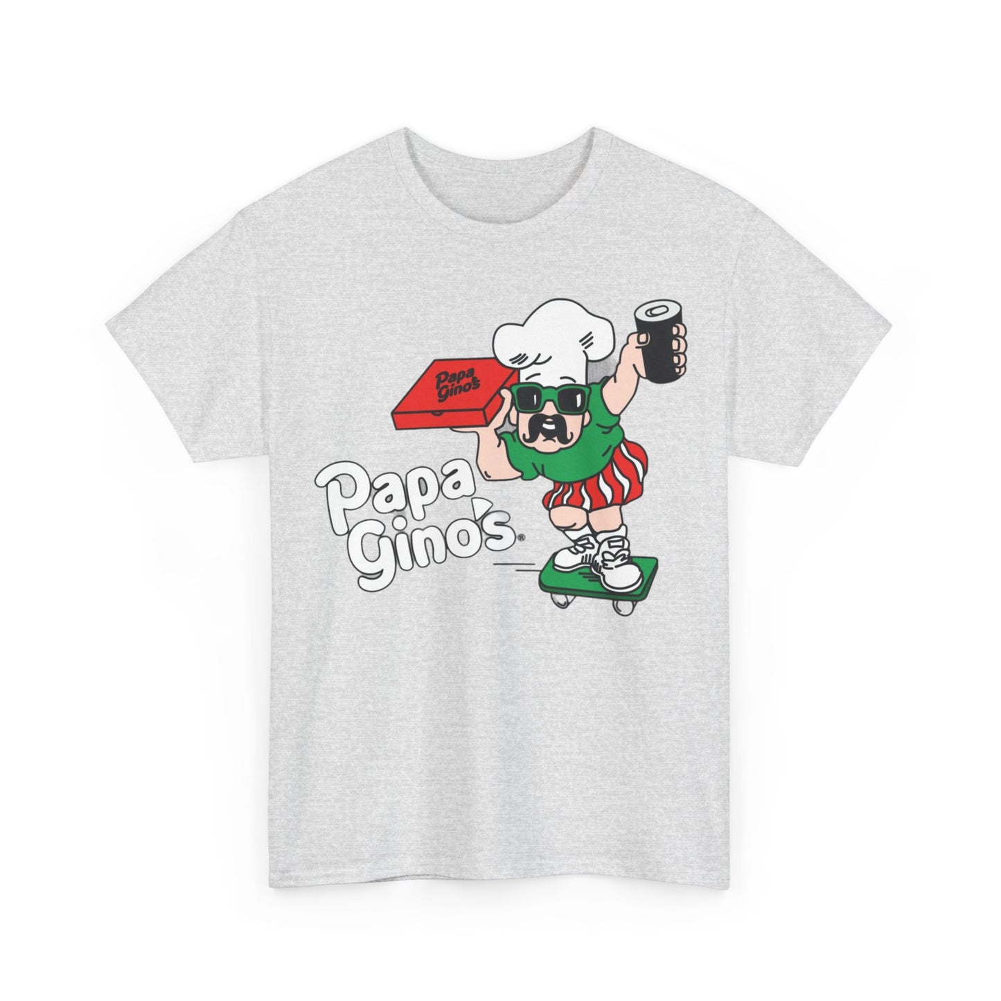 Papa Ginos Shirt Retro Logo Boston New England Pizza Unisex Heavy Cotton Tee