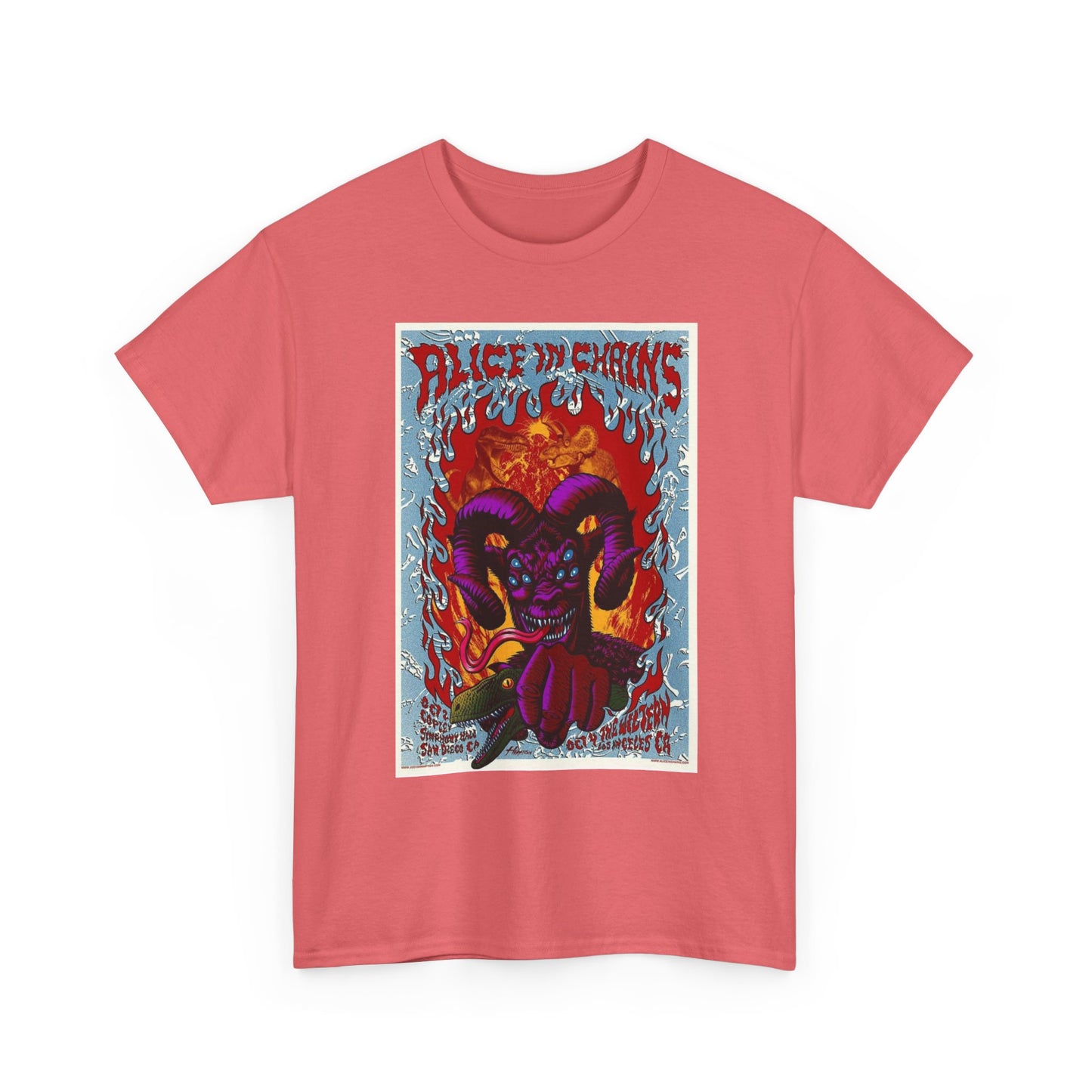 Alice In Chains Rock Band T Shirt Merch Poster Unisex Heavy Cotton Tee