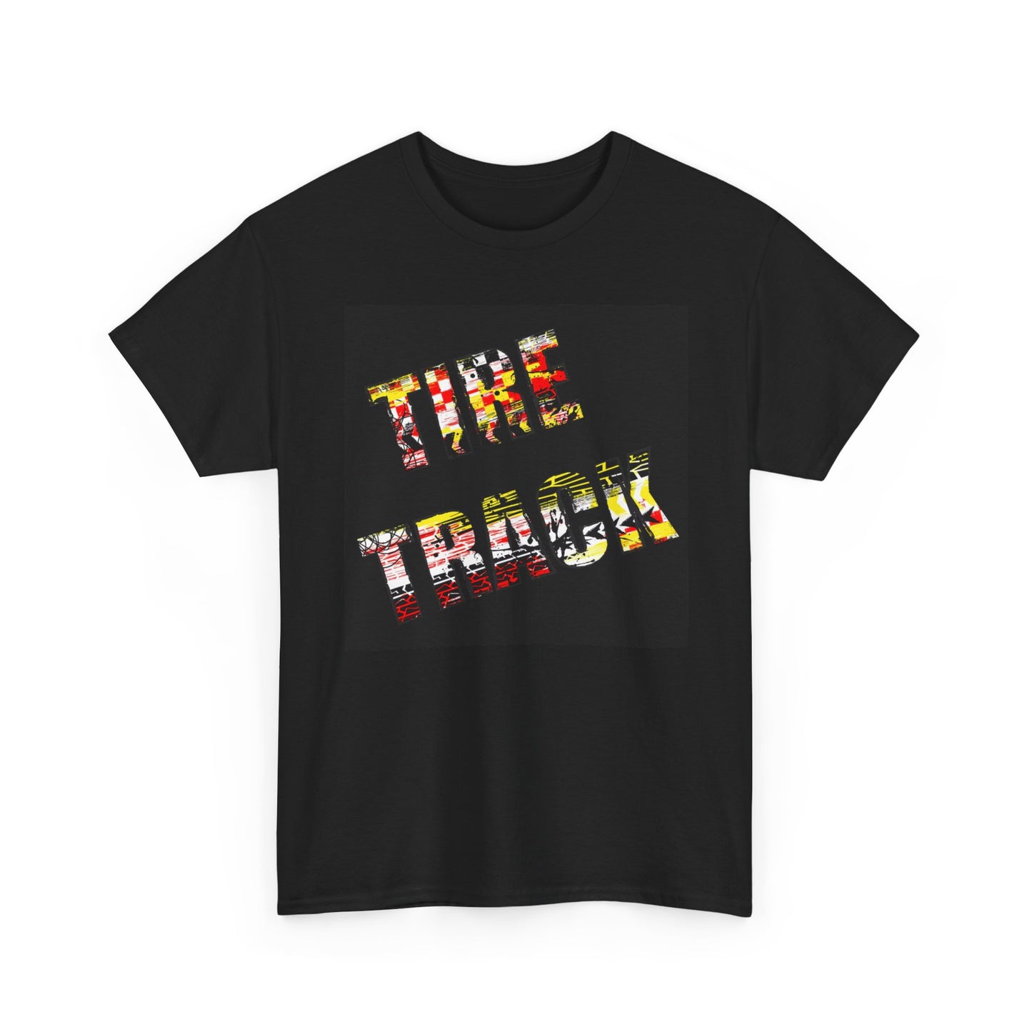 Tire Track Graphic T Shirt Unisex Heavy Cotton Tee