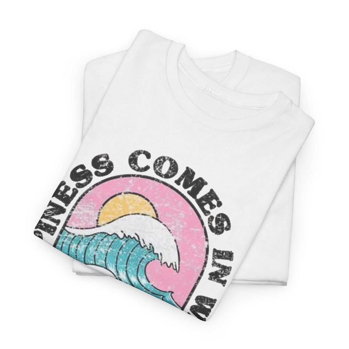 Happiness Comes in Waves Bahamas Ocean Graphic T-Shirt Men's Graphic Tee