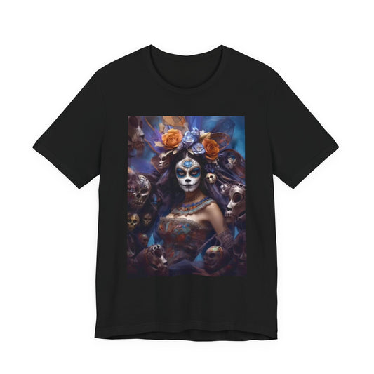 Day Of The Dead Graphic T Shirt Retro Art Mexico Vintage Unisex Heavy Cotton 6