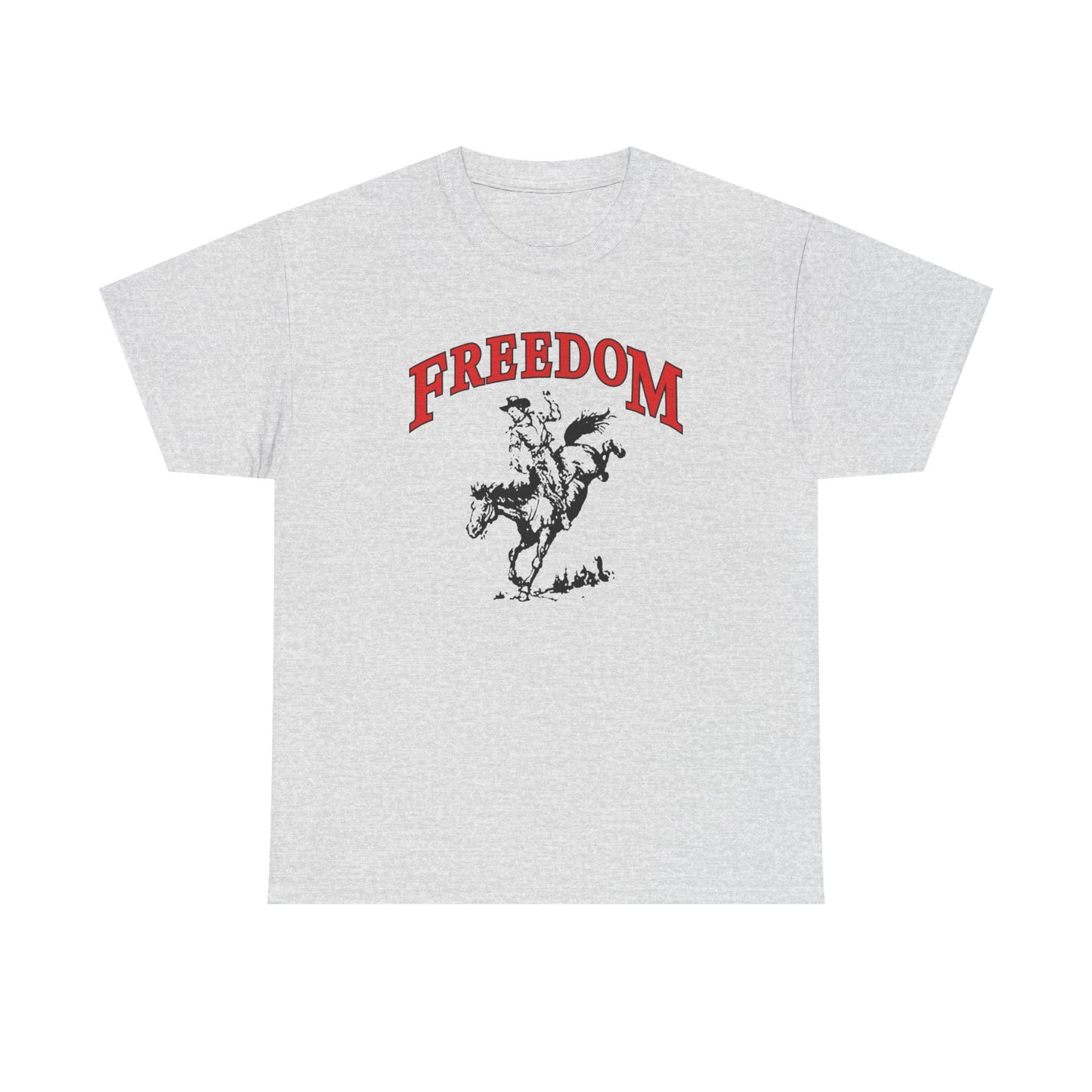 Freedom Western Cowboy Graphic T Shirt Heavy Cotton Tee NEW Gift