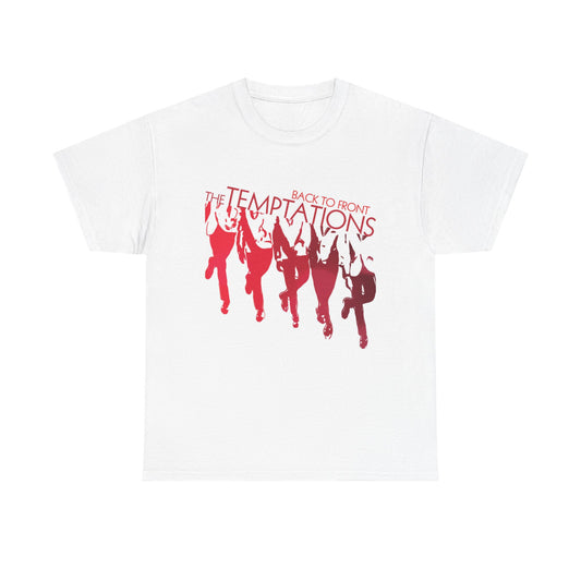 The Temptations Tshirt Vintage Concert Back to Front Graphic Unisex Heavy Cotton