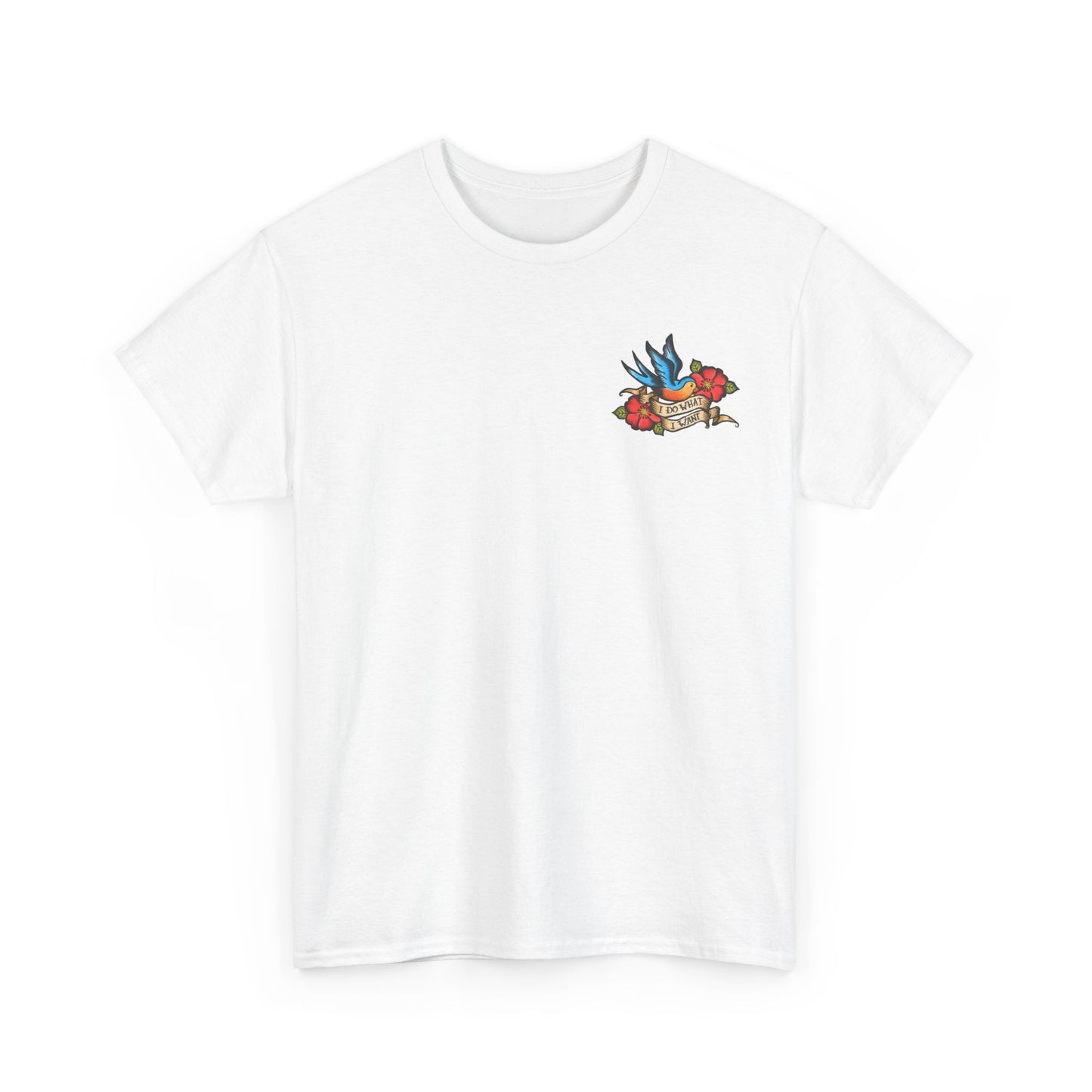 Sailor Jerry Tshirt retro navy tattoos vintage navy birds Heavy Cotton Tee