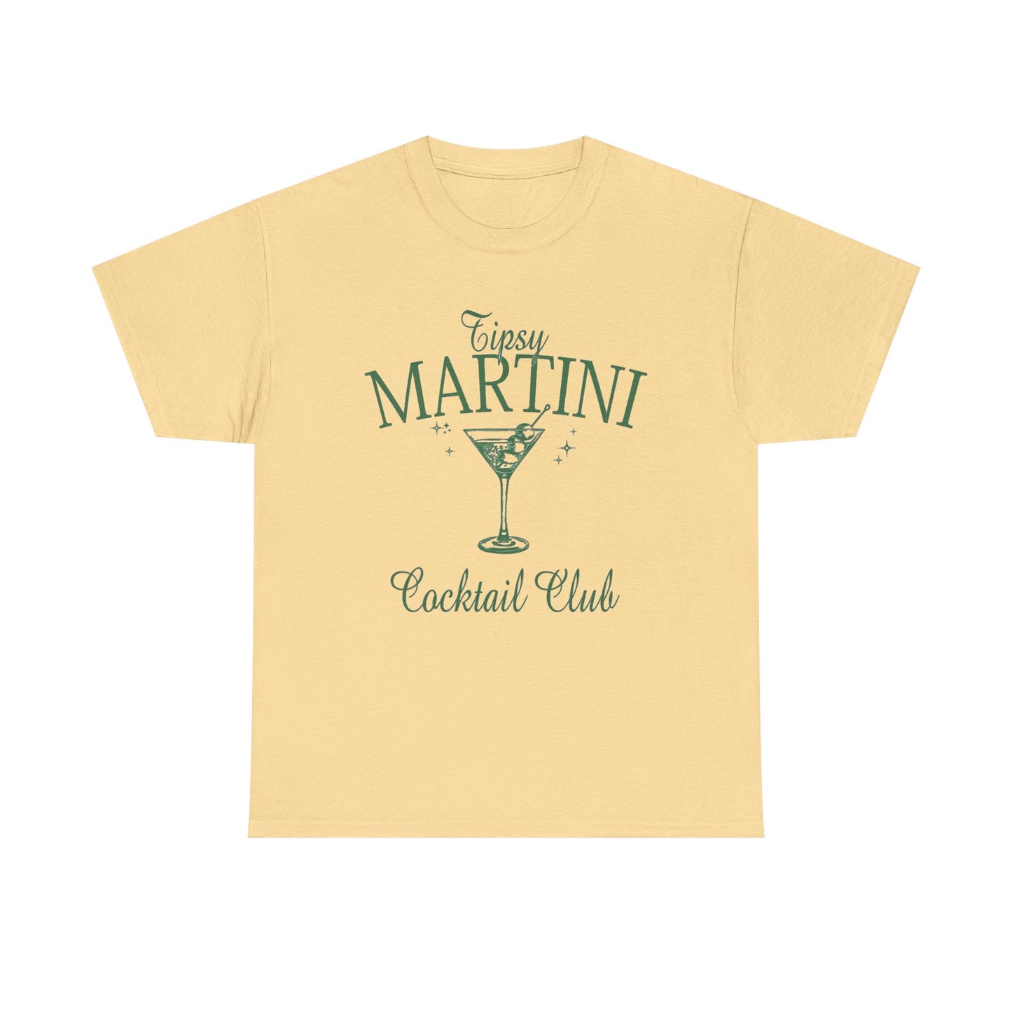 Tipsy Martini Club Graphic T Shirt NEW Unisex Heavy Cotton Tee