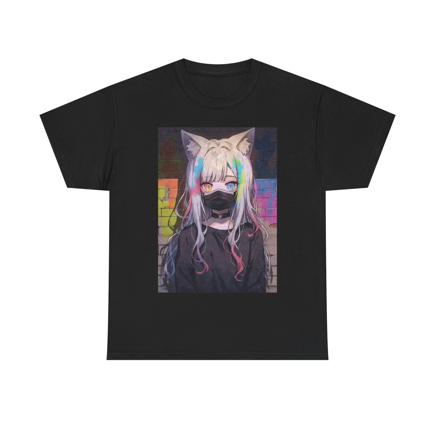 Waifu Anime T-shirt Girl Graphic Cartoon Retro Gaming Unisex Heavy Tee Gamer 43
