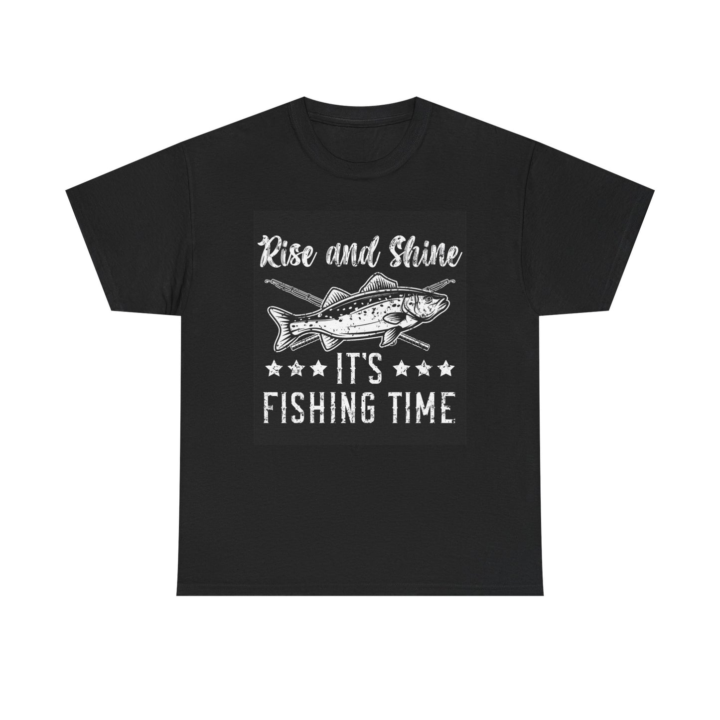 Its Fishing Time Graphic T Shirt Funny Unisex Heavy Cotton Tee
