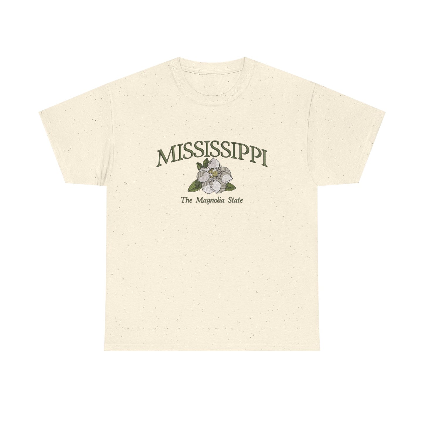 Mississippi The Magnolia State Graphic T Shirt NEW Unisex Heavy Cotton Tee