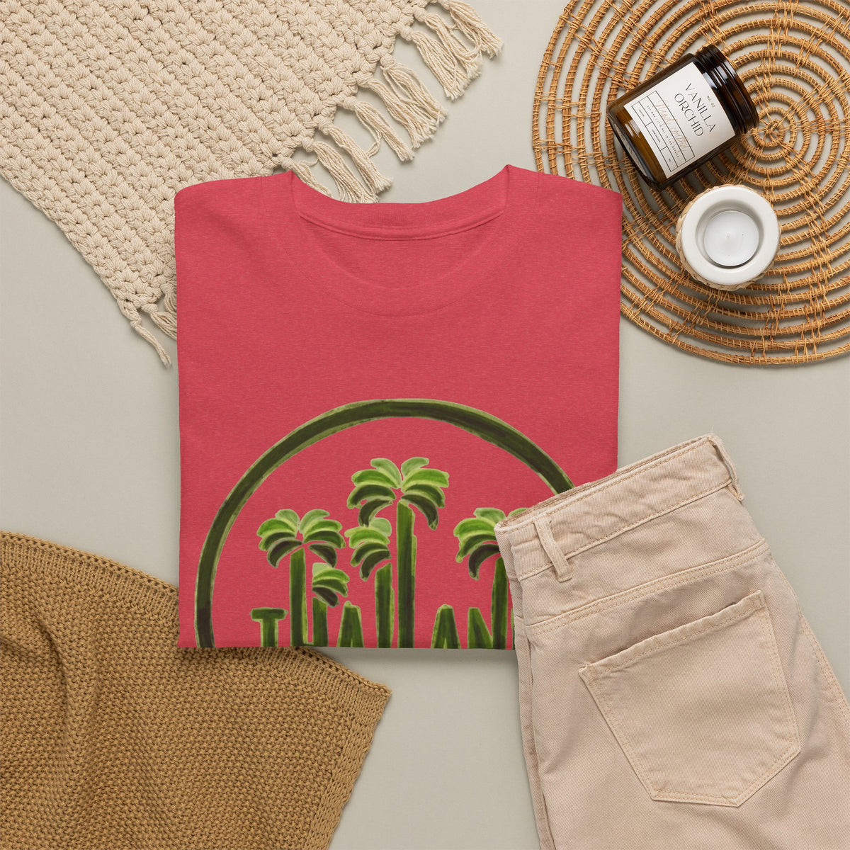 Thailand Palm Tree Wave T-Shirt Men's Graphic Tee