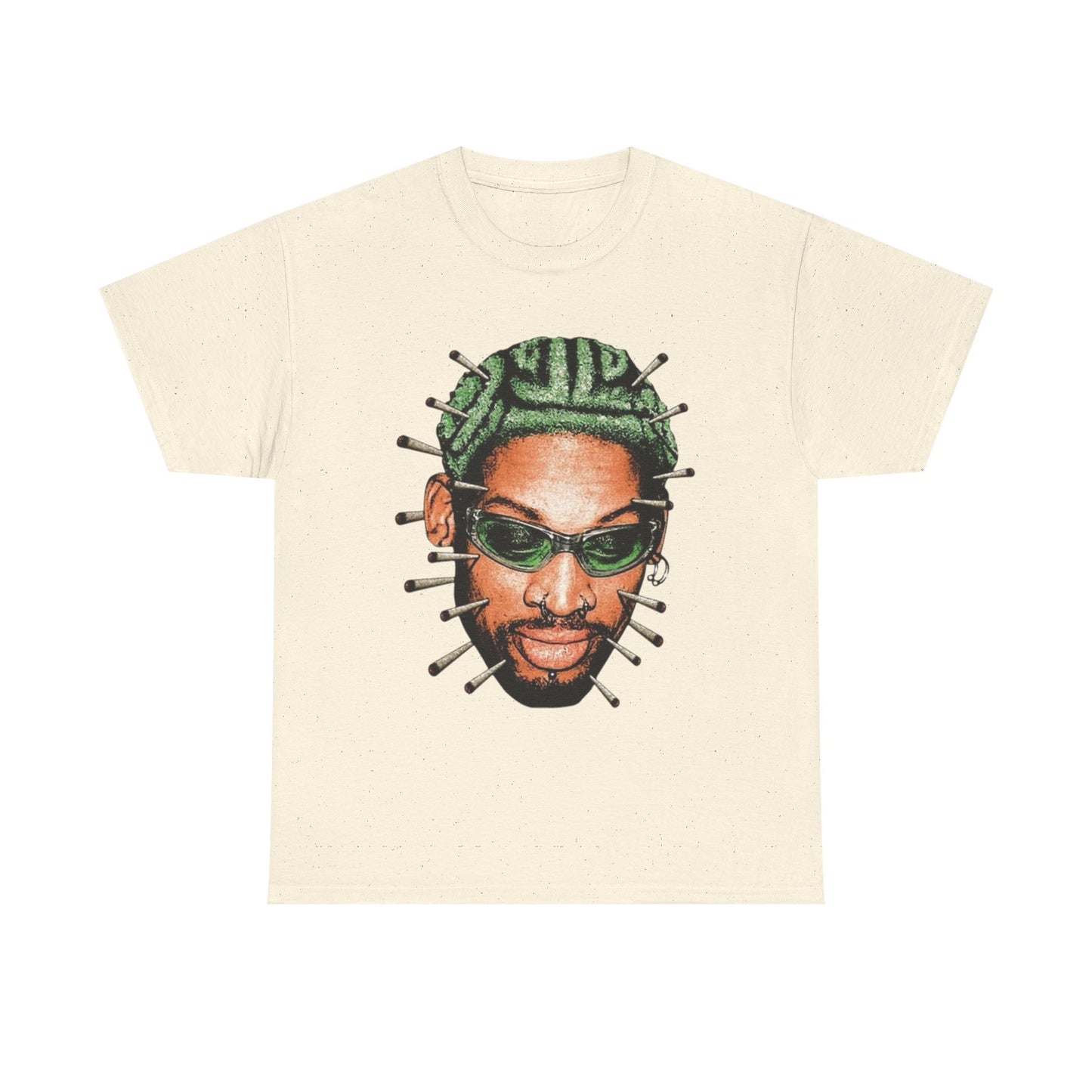Dennis Rodman Vintage Bulls Graphic T Shirt Men's Heavy Cotton Tee