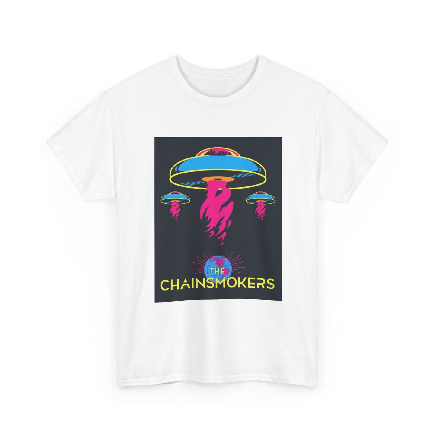 Chainsmokers Tshirt Retro Concert Tour Merch EDM DJ Unisex Heavy Cotton Tee