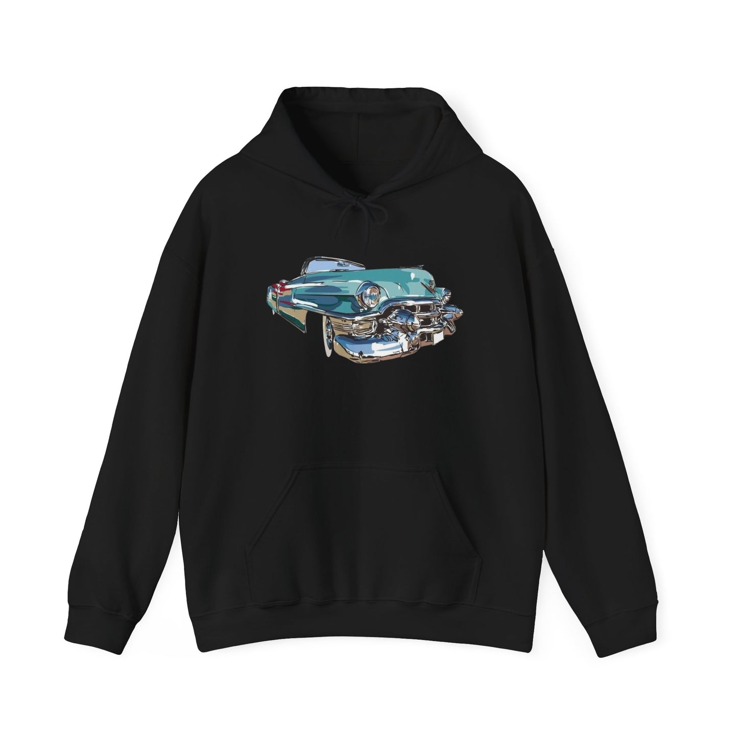 Vintage Cadillac 50's Retro Graphic Hoodie NEW Unisex Heavy Hooded Sweatshirt