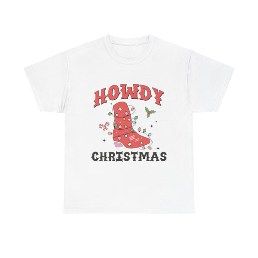 Howdy Christmas Graphic T Shirt NEW Unisex Heavy Cotton Tee
