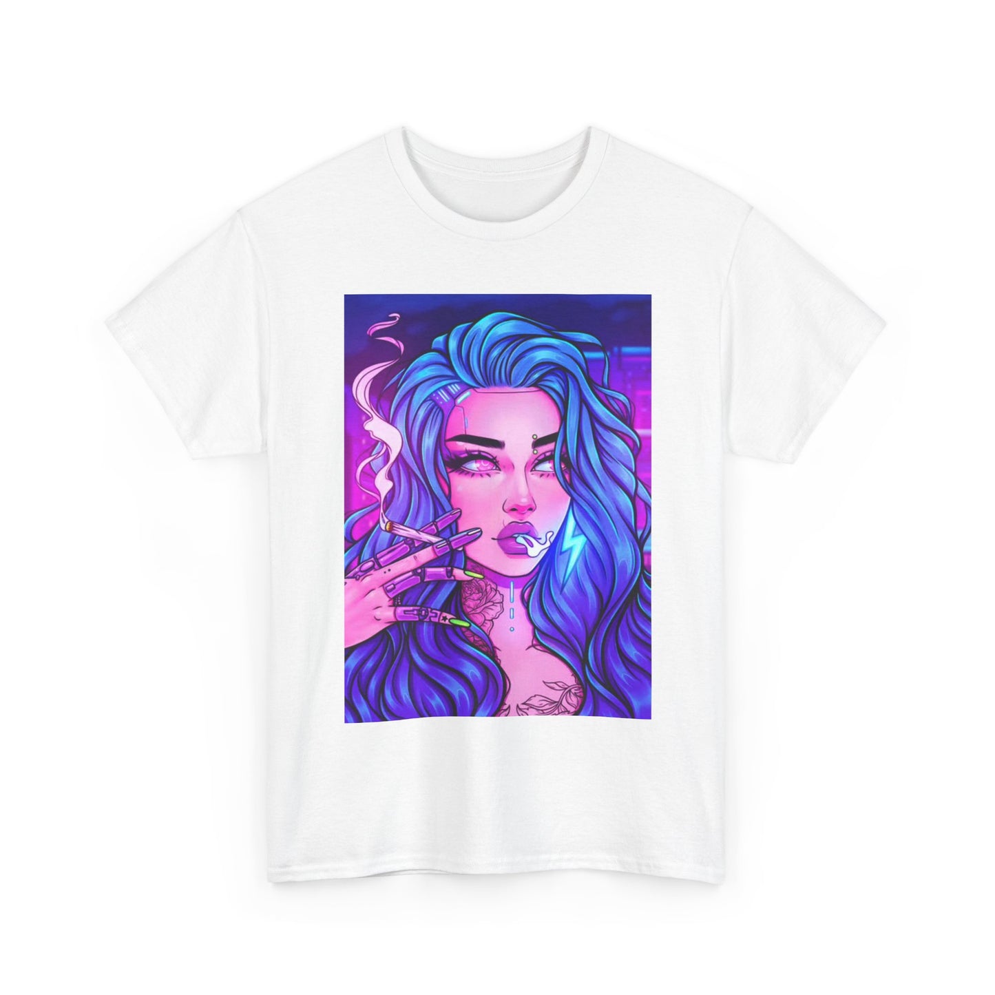 Waifu Anime T-shirt Girl Graphic Cartoon Retro Gaming Unisex Heavy Tee Gamer 11