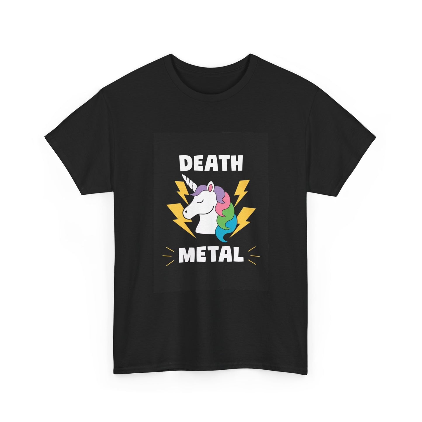 Death metal T-shirt funny unicorn horse perfect gift Unisex Heavy Cotton Tee