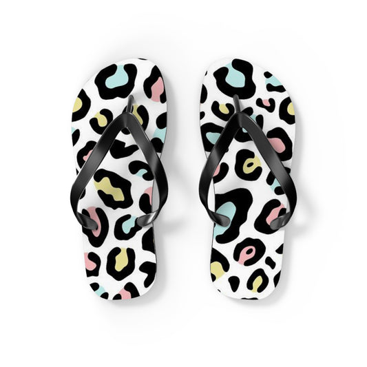 Fruity Cheetah Beach Sandals, Slides for Summer, Flip Flops, Water Resistant