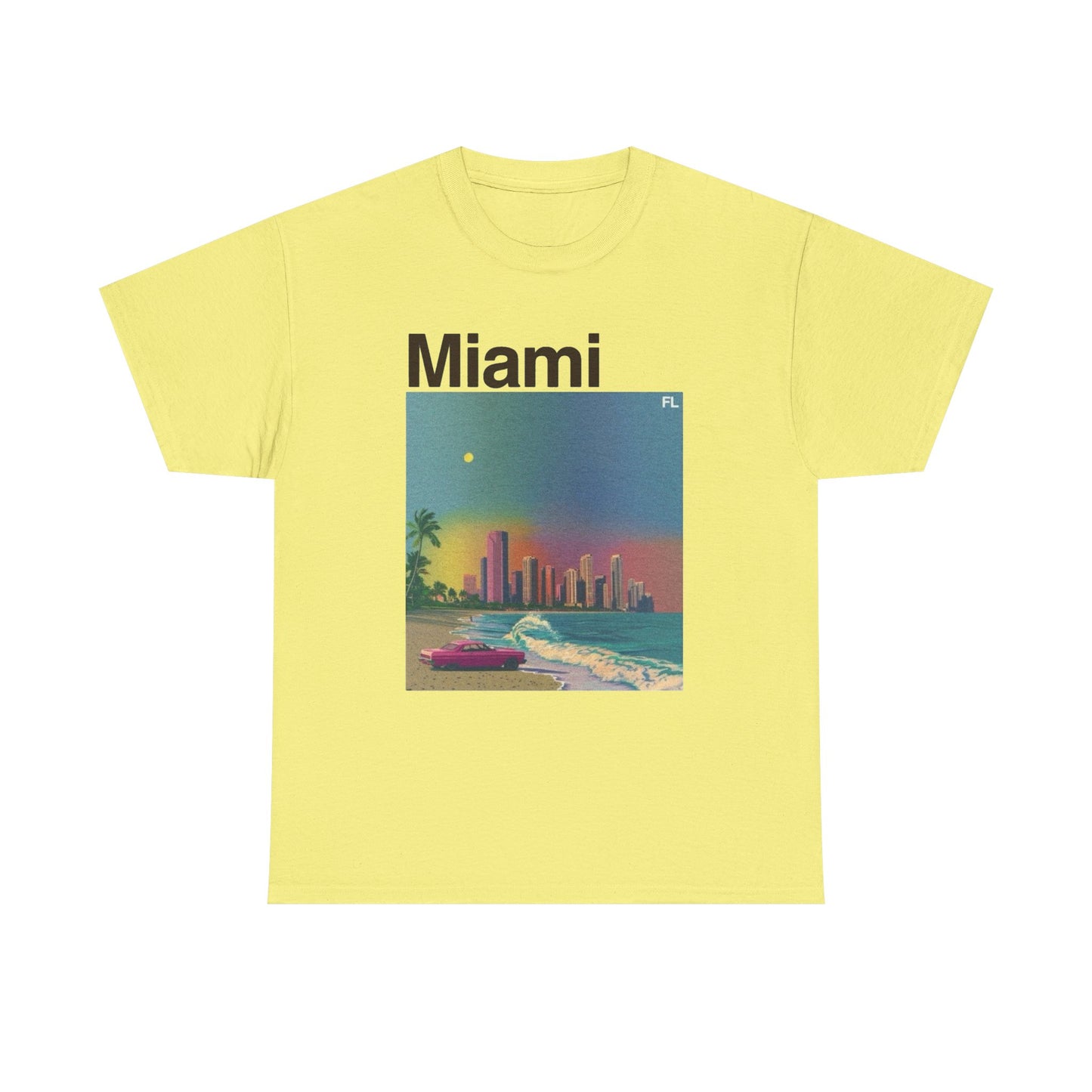 Miami Florida Graphic T Shirt NEW ADULT Unisex Heavy Cotton Tee