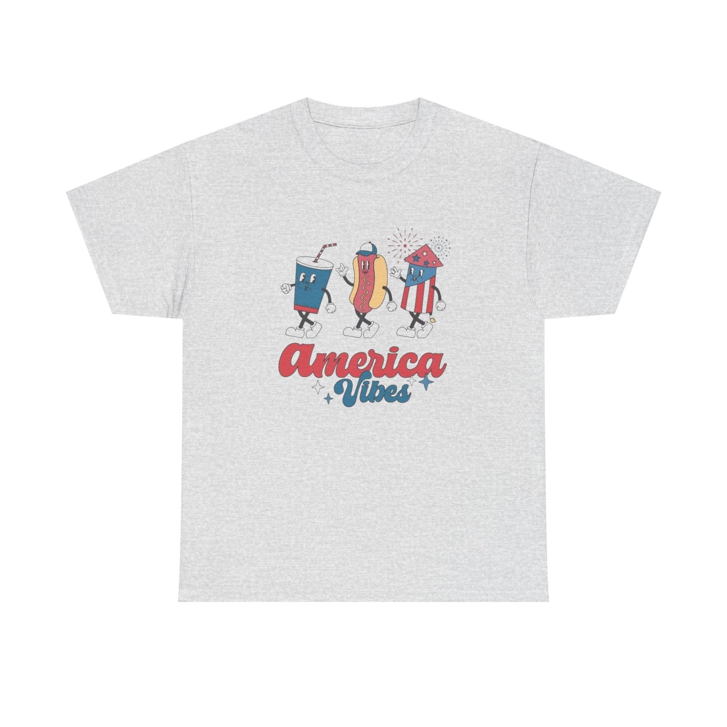 America Vibes BBQ Graphic T Shirt ADULT NEW