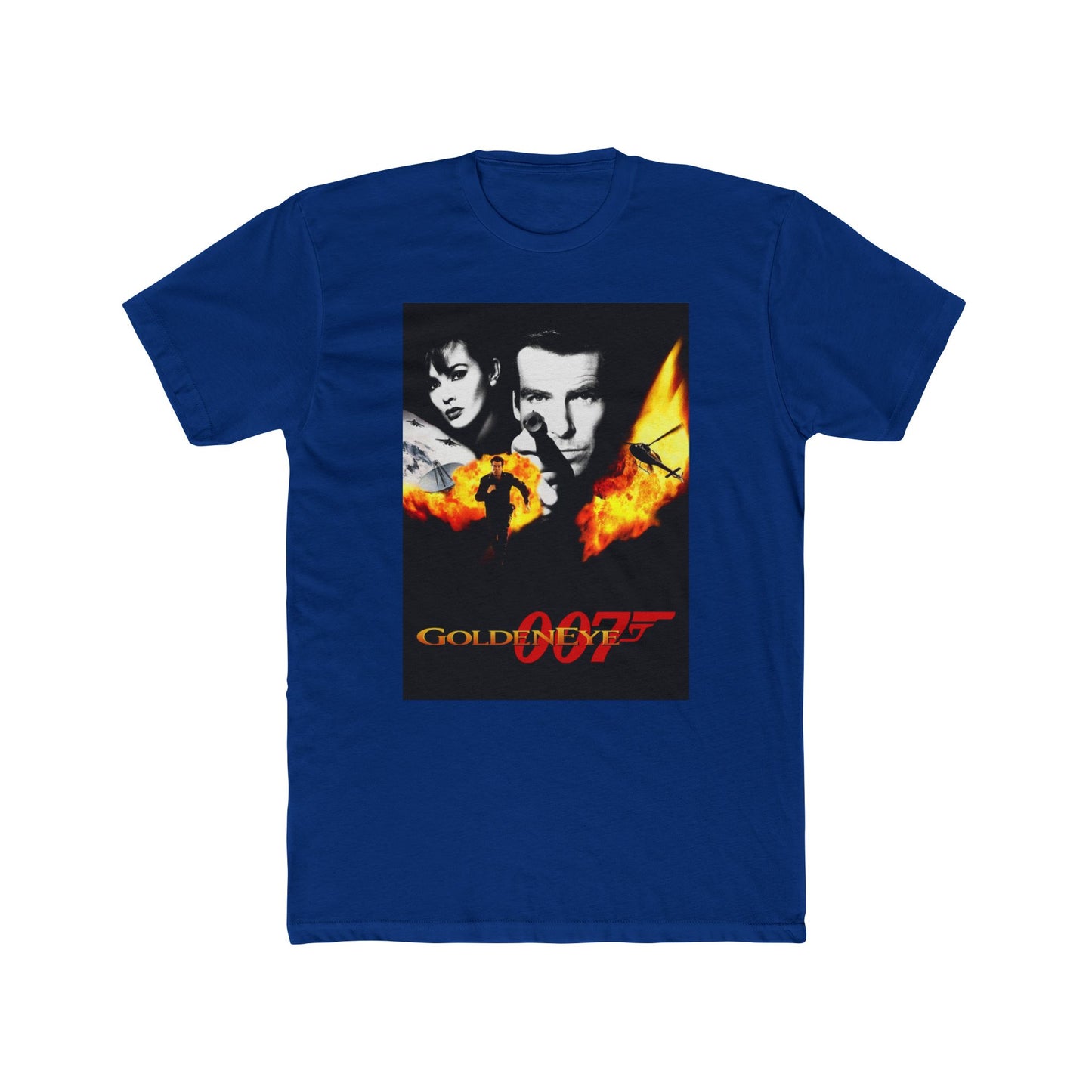 Golden eye bond 90s gamer retro gaming sailor jerrry vintage Men's Cotton Crew