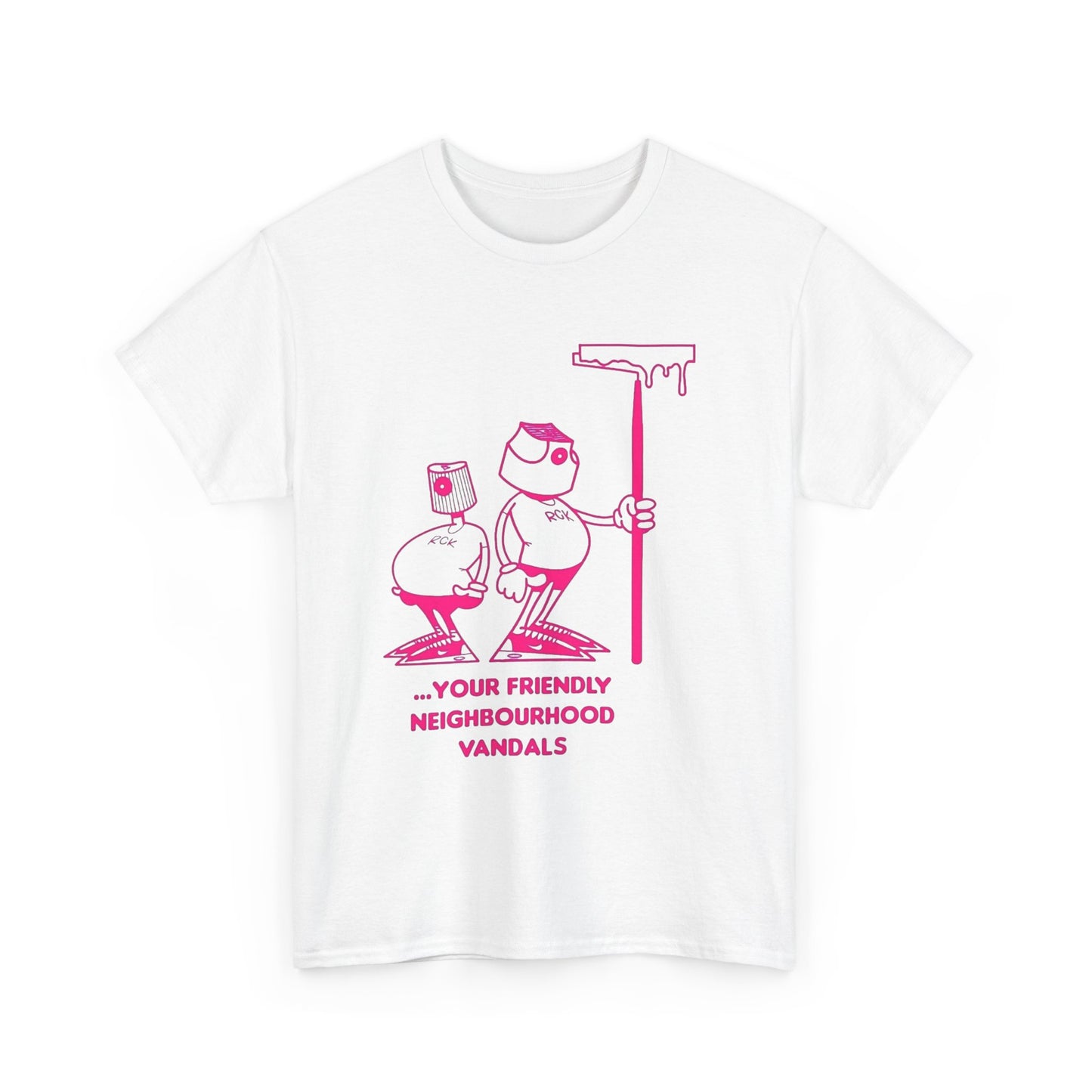 Neighborhood Vandals Funny Graphic T-Shirt Unisex Heavy Cotton Tee