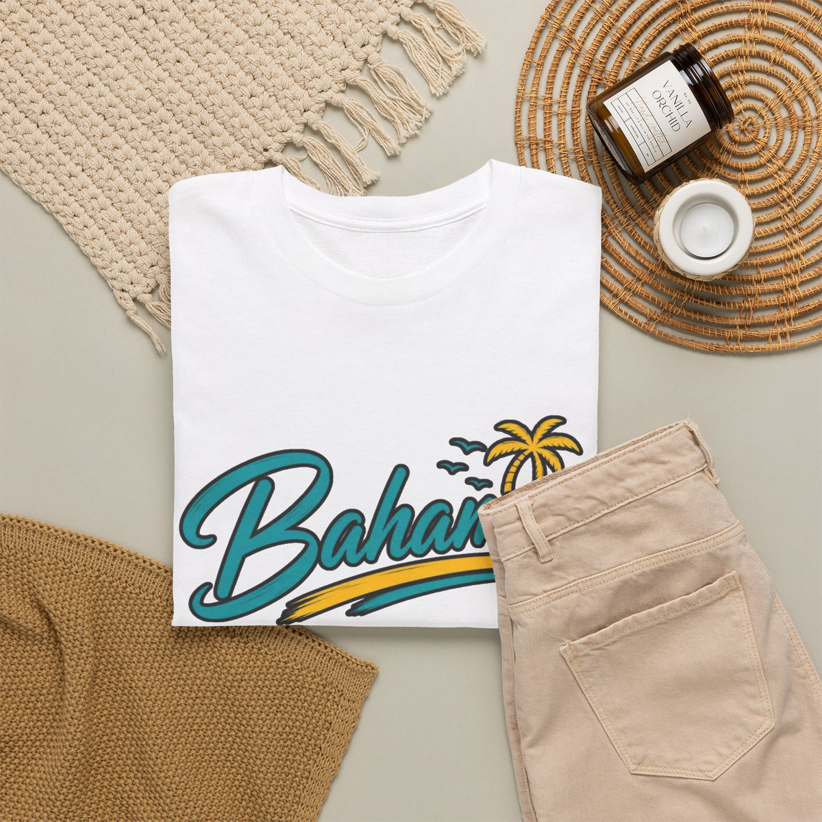 Bahamas Palm Tree Graphic T-Shirt Men's Graphic Tee