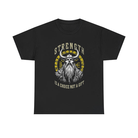 Strength Is A Choice Viking Graphic T Shirt NEW ADULT TEE VINTAGE