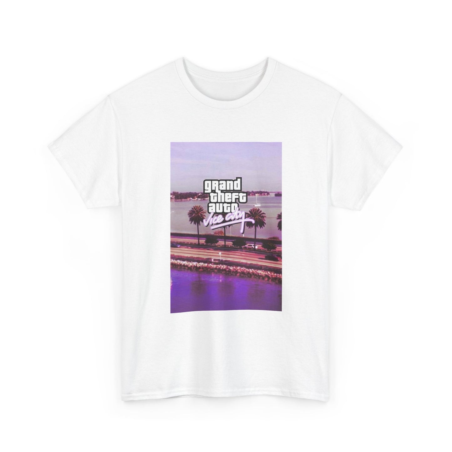 Grand Theft Auto Tshirt Vice City Retro Gaming Graphic Unisex Heavy Cotton Tee 1